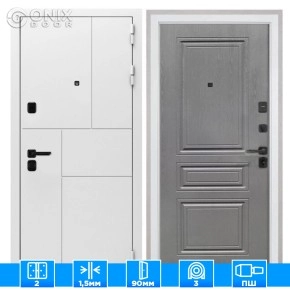 Входная дверь Спарта New White ФЛ-243-м Графит вуд дуб