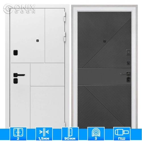 Входная дверь Спарта New White ФЛ 613 черный