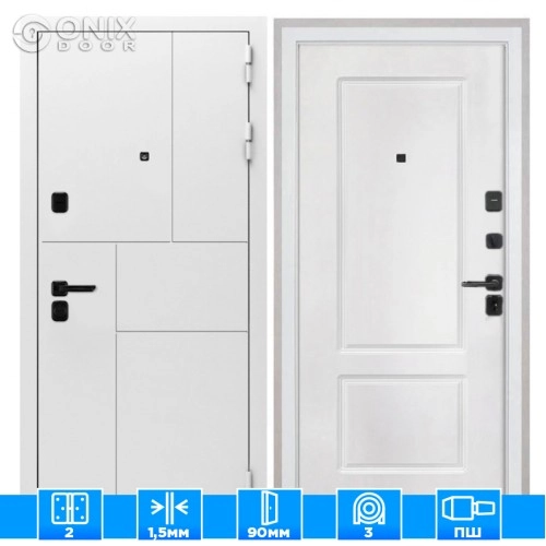 Входная дверь Спарта New White КВ-2 белая матовая