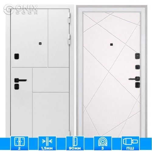 Входная дверь Спарта New White Лучи-М милк