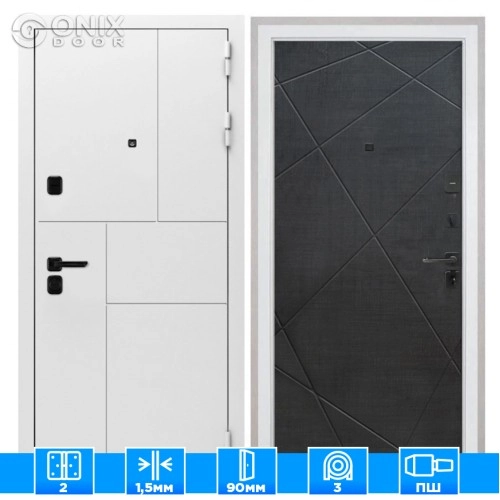 Входная дверь Спарта New White Лучи-М венге распил кофе