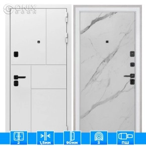 Входная дверь Спарта New White Мрамор арктик