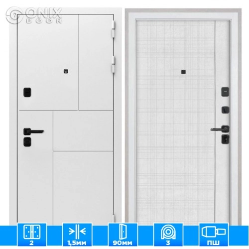 Входная дверь Спарта New White В-07 Лофт белый