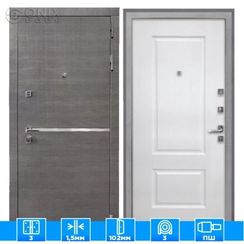 Входная дверь Вектор Альба Роял вуд белый