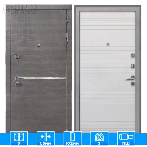 Входная дверь Вектор ФЛ-316 белый ясень