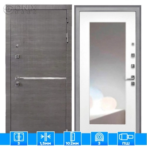 Входная дверь Вектор ФЛЗ 120М белая матовая