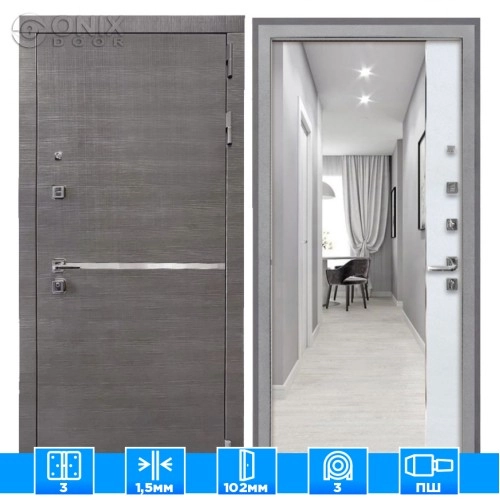 Входная дверь Вектор ФЛЗ-305 Лофт белый