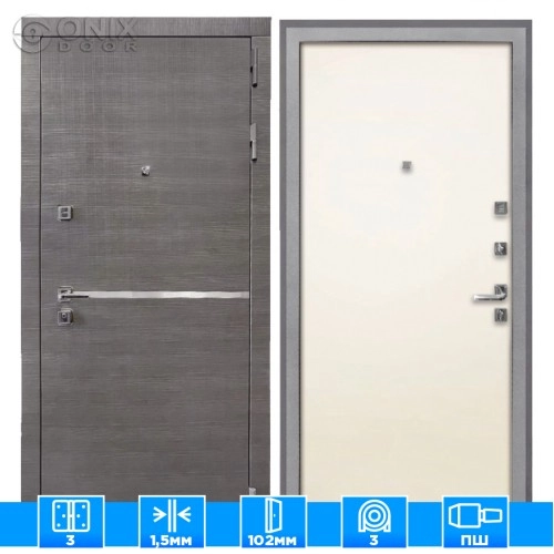 Входная дверь Вектор Гладкая панель Силк жасмин