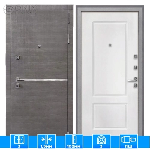 Входная дверь Вектор КВ-2 белая матовая