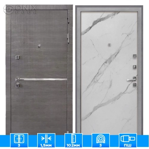 Входная дверь Вектор Мрамор арктик