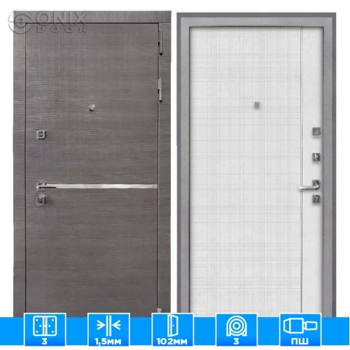 Входная дверь Вектор В-07 Лофт белый