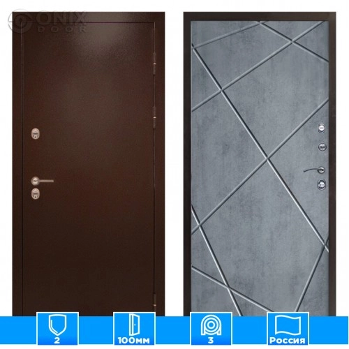 Входная дверь Престиж 125048 бетон темный