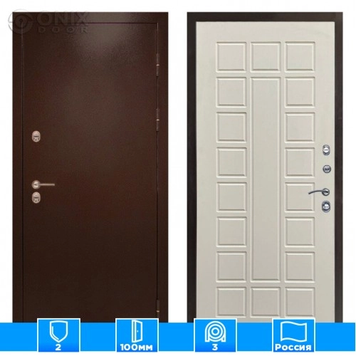 Входная дверь Престиж 125051 бежевый матовый