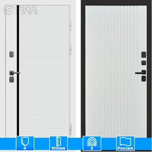 Входная дверь Престиж 125068 Flat белый софт