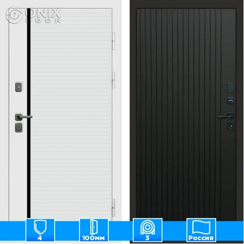 Входная дверь Престиж 125069 Flat черный кварц