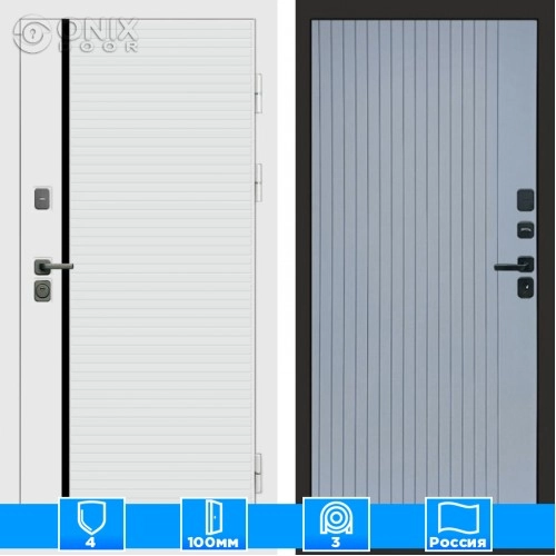 Входная дверь Престиж 125071 Flat грей софт