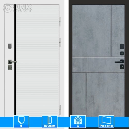 Входная дверь Престиж 125074 бетон темный