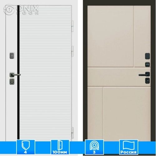 Входная дверь Престиж 125076 слоновая кость