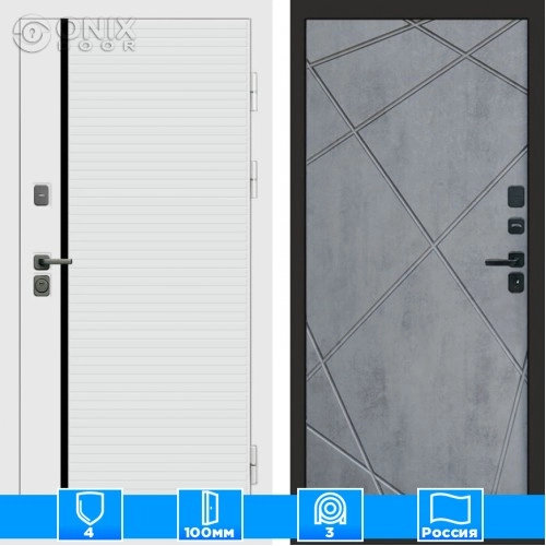 Входная дверь Престиж 125093 бетон темный