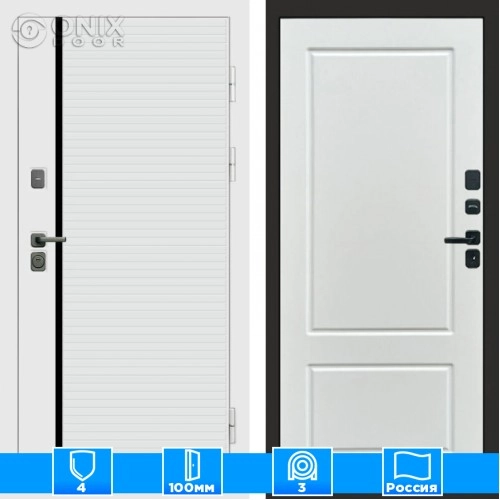 Входная дверь Престиж 125097 белый софт