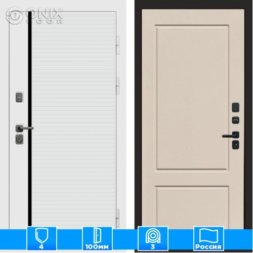 Входная дверь Престиж 125100 слоновая кость