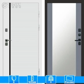 Входная дверь Престиж 125128 Зеркало грей софт