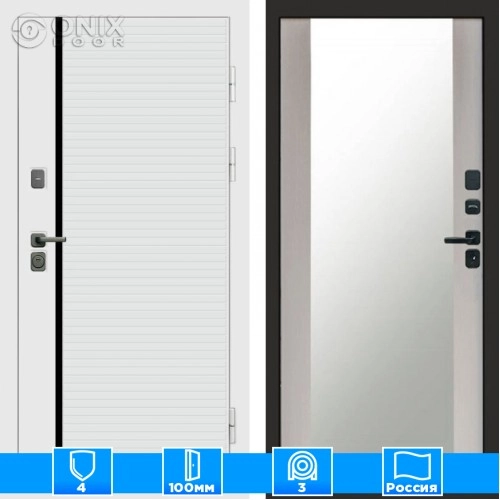 Входная дверь Престиж 125129 Зеркало лиственница