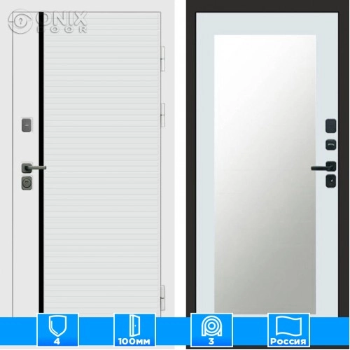 Входная дверь Престиж 125131 Зеркало триумф белый софт