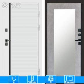 Входная дверь Престиж 125132 Зеркало триумф бетон светлый