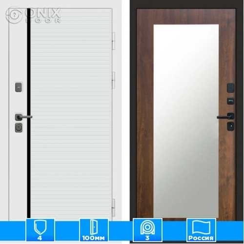 Входная дверь Престиж 125133 Зеркало триумф дуб