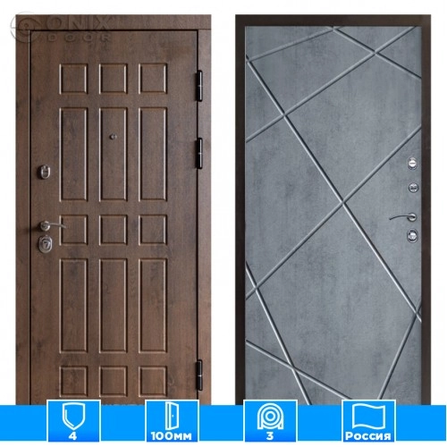 Входная дверь Престиж 125151 бетон темный