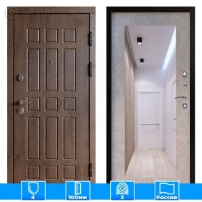 Входная дверь Престиж 125166 Зеркало триумф бетон светлый