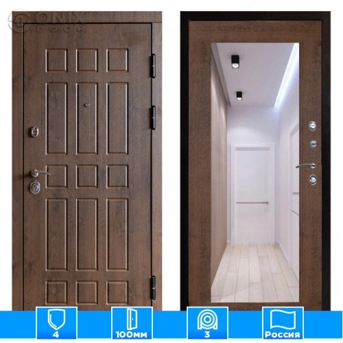 Входная дверь Престиж 125167 Зеркало триумф дуб