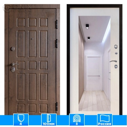 Входная дверь Престиж 125168 Зеркало триумф лиственница