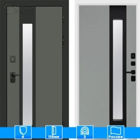 Входная дверь Престиж 125177 Графит грей soft Белый короб изнутри