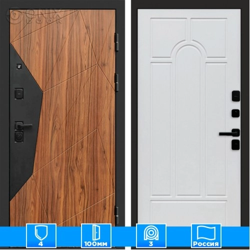 Входная дверь Престиж 125182 Арка белое дерево