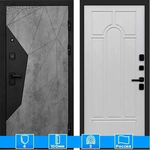 Входная дверь Престиж 125187 бетон Арка лиственница