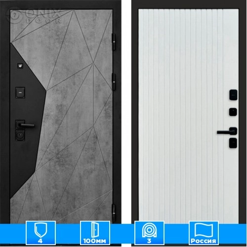 Входная дверь Престиж 125188 бетон Flat белый софт