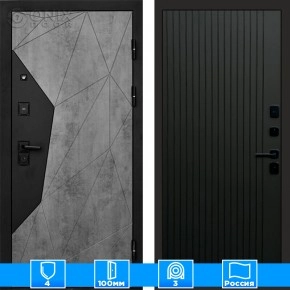 Входная дверь Престиж 125189 бетон Flat черный кварц