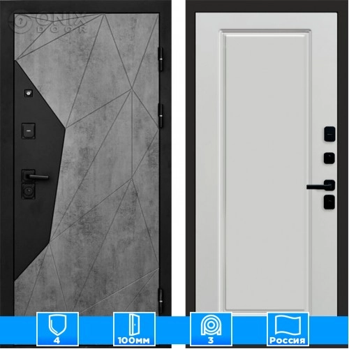 Входная дверь Престиж 125197 бетон белый софт