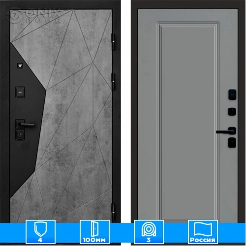 Входная дверь Престиж 125199 бетон грей софт