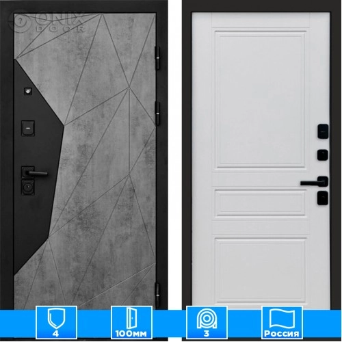 Входная дверь Престиж 125201 бетон белый матовый