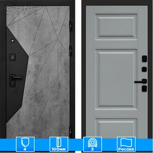 Входная дверь Престиж 125208 бетон грей софт