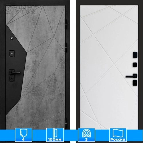 Входная дверь Престиж 125211 бетон белый