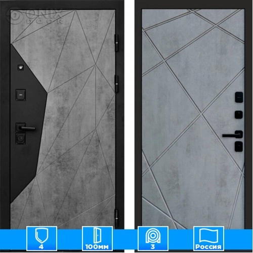 Входная дверь Престиж 125213 бетон бетон темный