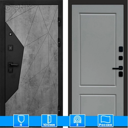 Входная дверь Престиж 125218 бетон грей софт