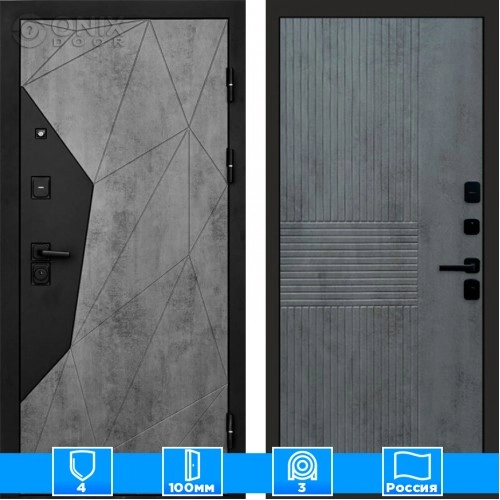 Входная дверь Престиж 125221 бетон бетон темный