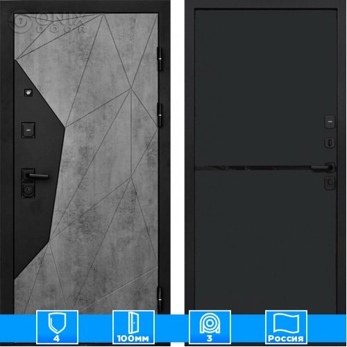 Входная дверь Престиж 125223 бетон black