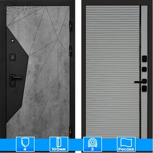 Входная дверь Престиж 125230 бетон porte грей софт