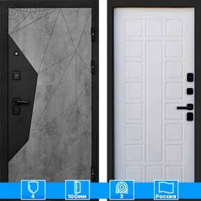 Входная дверь Престиж 125233 бетон белое дерево